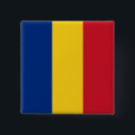 Romania (Romanian) Flag 15 Cm Square Badge<br><div class="desc">Customisable World Flag Products - Please feel free to add your own text.</div>