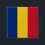 Romania (Romanian) Flag 15 Cm Square Badge<br><div class="desc">Customisable World Flag Products - Please feel free to add your own text.</div>