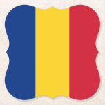 Romania (Romanian) Flag Paper Coaster<br><div class="desc">Customisable World Flag Products - Please feel free to add your own text.</div>