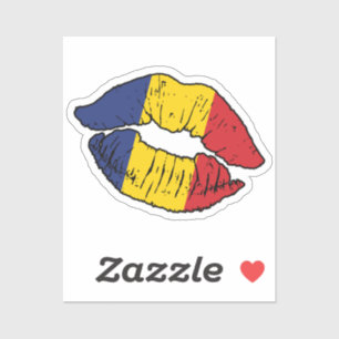Romania Romanian Lipstick Love Flag