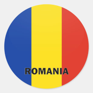 Romania Roundel quality Flag Classic Round Sticker