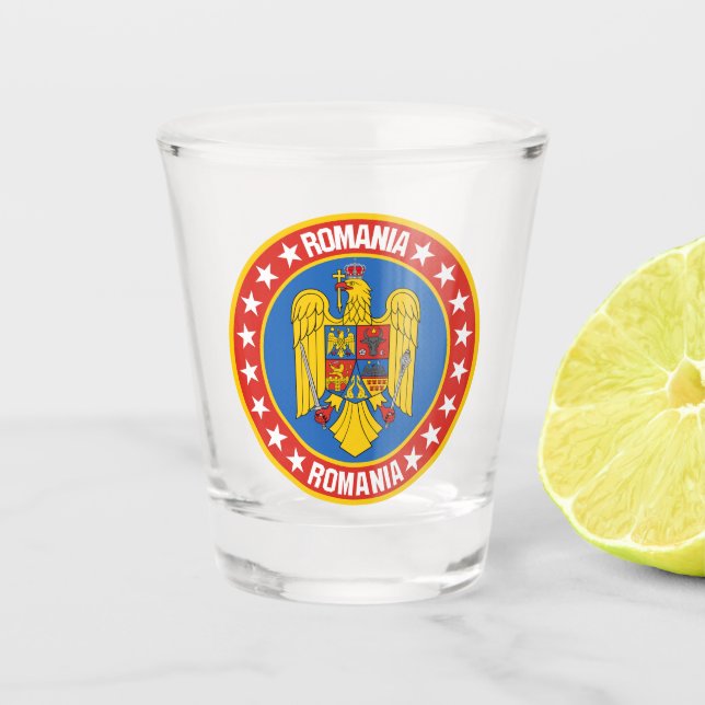 Romania                                            shot glass (Front)
