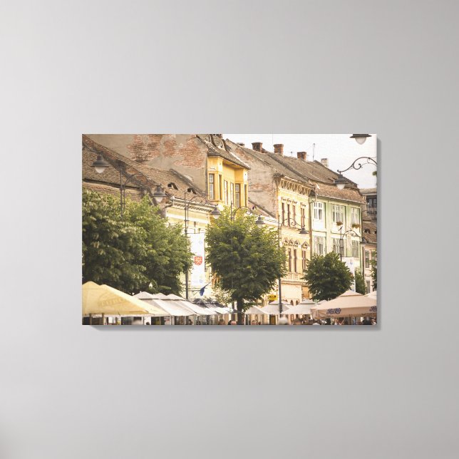 Romania, Sibiu. New Town. RF) Canvas Print (Front)