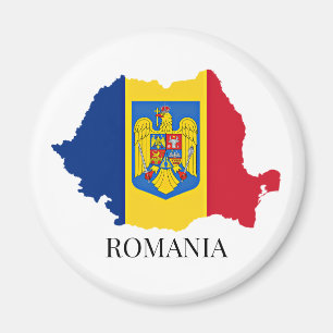 Romania Silhouette, labelled, Magnet