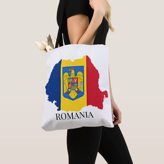 Romania Silhouette labelled Tote Bag (Close Up)