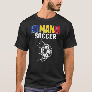 Romania Soccer Ball In Net Romanian Football Sup T-Shirt