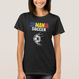 Romania Soccer Ball In Net  Romanian Football Supp T-Shirt