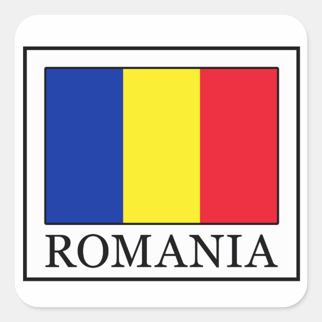 Romania Square Sticker (Front)
