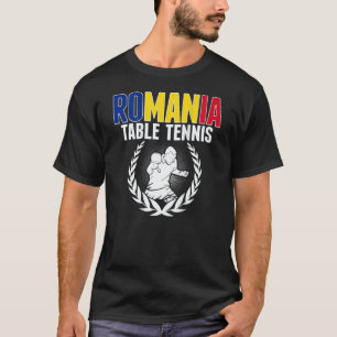 Romania Table Tennis   Romanian Ping Pong Supporte T-Shirt