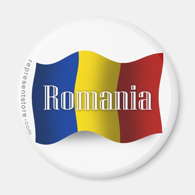 Romania Waving Flag Magnet (Front)