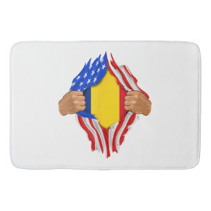 Romanian Blood Inside Me T-Shirt Romania Flag Bath Mat