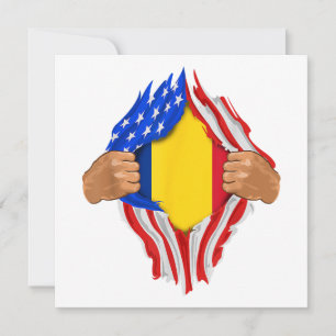 Romanian Blood Inside Me T-Shirt Romania Flag Invitation