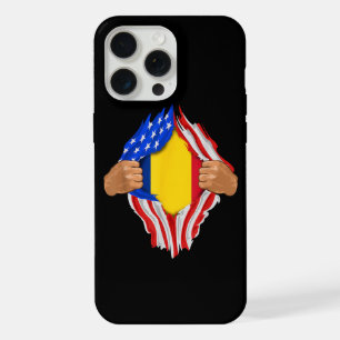 Romanian Blood Inside Me T-Shirt Romania Flag iPhone 15 Pro Max Case