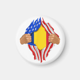 Romanian Blood Inside Me T-Shirt Romania Flag Magnet
