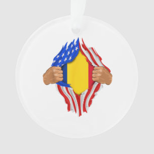 Romanian Blood Inside Me T-Shirt Romania Flag Ornament