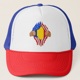 Romanian Blood Inside Me T-Shirt  Romania Flag Trucker Hat