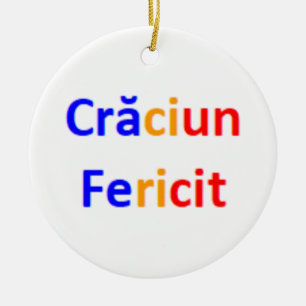romanian craciun fericit ceramic tree decoration