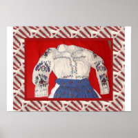 Romanian craft, embroidered blouse