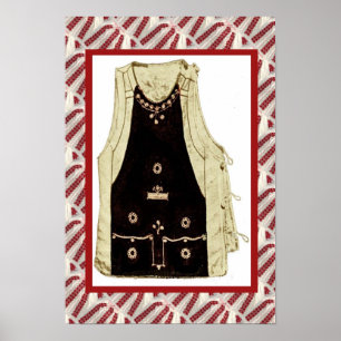 Romanian craft, embroidered over dress poster