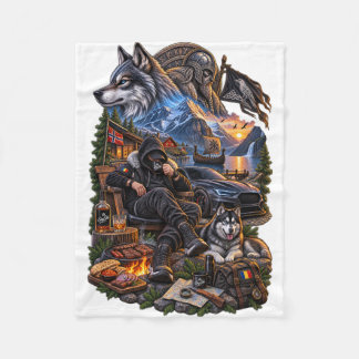 romanian design fleece blanket