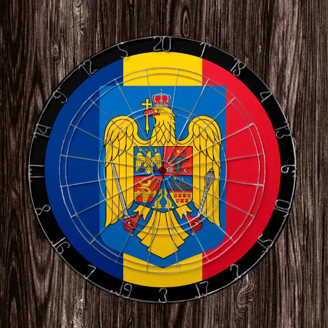 Romanian Flag Dartboard & darts / game board (Creator Uploaded)