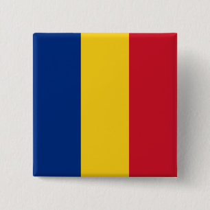 Romanian Flag (Romania) 15 Cm Square Badge