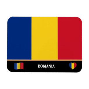 Romanian Flag & Romania country travel / Romania Magnet