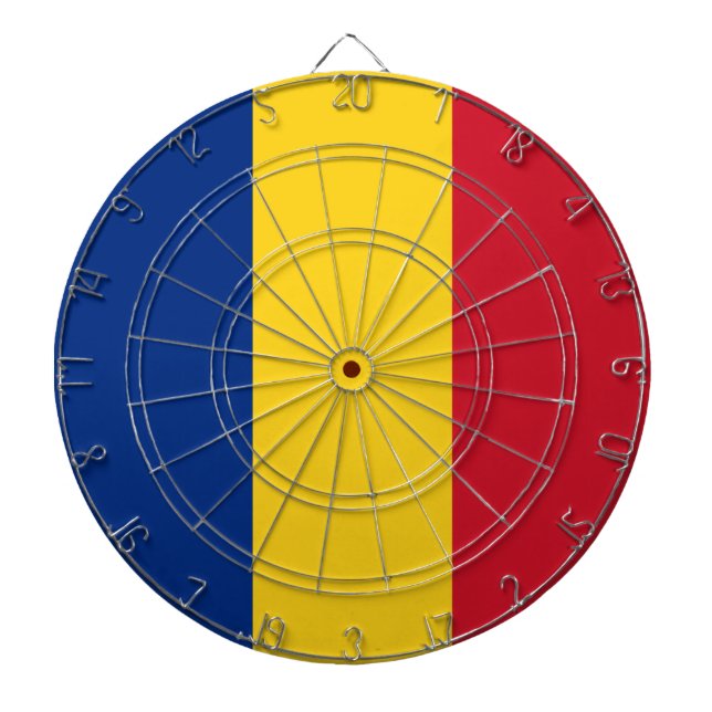 Romanian Flag (Romania) Dartboard (Front)