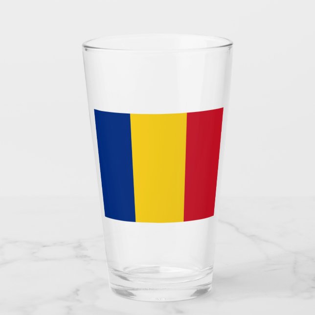 Romanian Flag (Romania) Glass (Front)