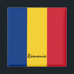 Romanian flag & Romania holiday, travel /sports Magnet<br><div class="desc">Fridge Magnets: Romania & Bucharest - love my country and Romanian flag travel,  holiday gifts</div>