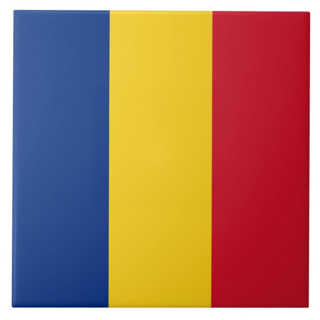 Romanian Flag (Romania) Tile (Front)