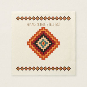 Romanian Folk Art - Ethnic Motifs Napkin