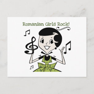 Romanian Girls Rock Postcard