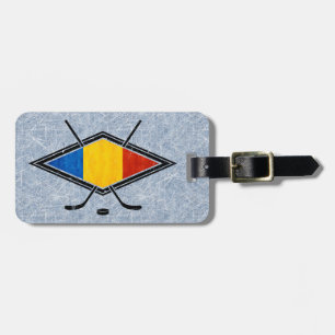 Romanian Ice Hockey Luggage Tag Template