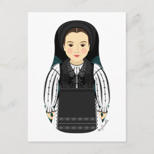 Romanian Matryoshka Postcard
