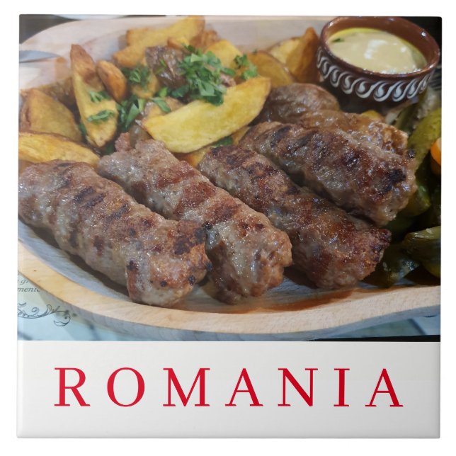 Romanian Mici up close ceramic tile (Front)