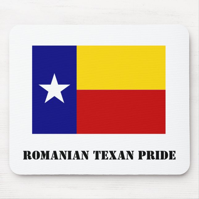 Romanian Texan Pride White Mousepad (Front)