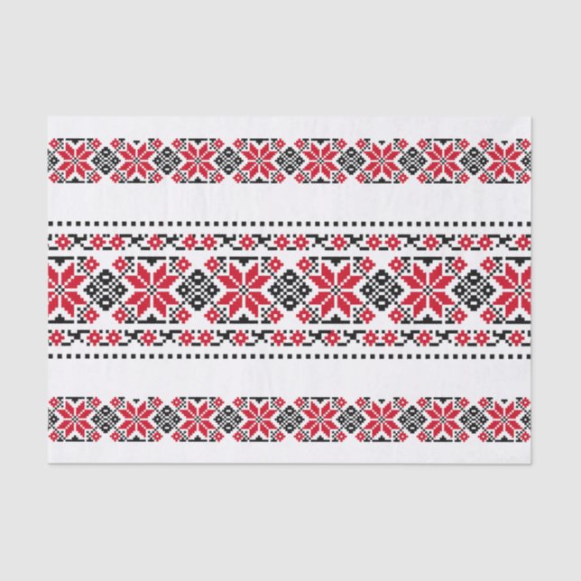 Romanian Traditional Motif "The Stars" Tissue Paper (Front)