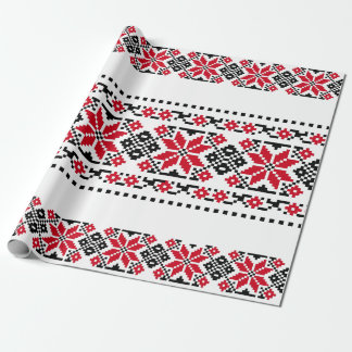 Romanian Traditional Motif "The Stars" Wrapping Paper