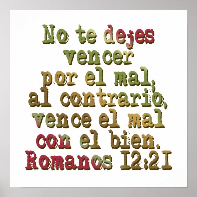 Romanos 12:21 poster (Front)
