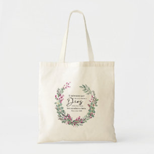 Romanos 8 28, spanish bible verse tote bag