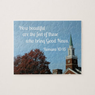 Romans 10:15 How beautiful are the feet of those  Jigsaw Puzzle