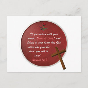 Romans 10:9 postcard
