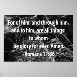 Romans 11:36 poster
