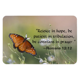 Romans 12:12 butterfly magnet