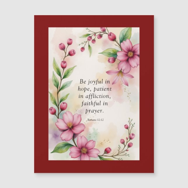 Romans 12:12 Custom Bible Verse (Front)