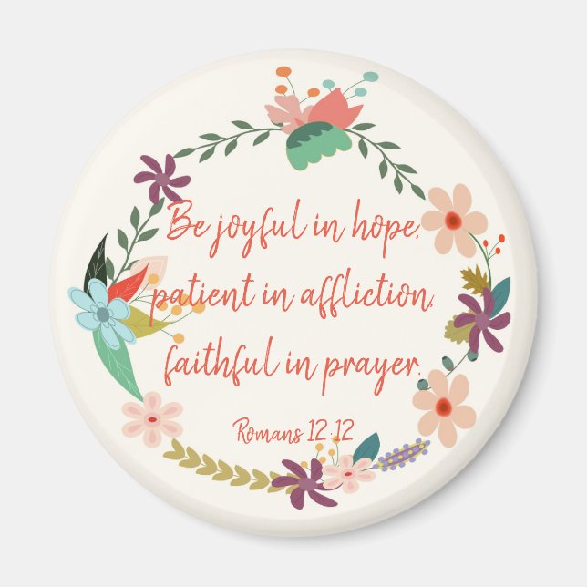 Romans 12:12 magnet (Front)