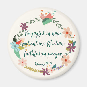 Romans 12:12 magnet