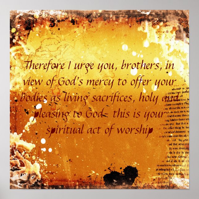 Romans 12:1 poster (Front)