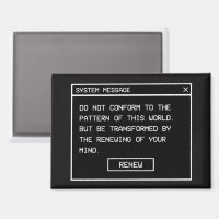 Romans 12:2 Black and White Computer Alert Window